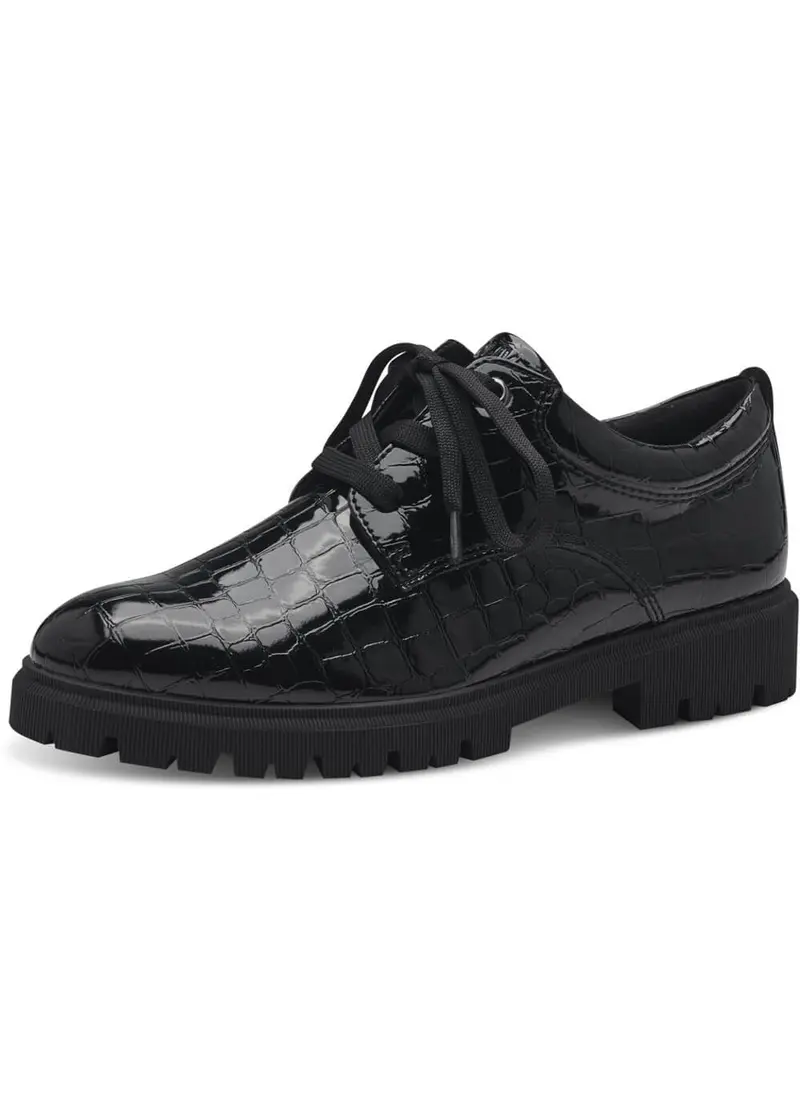 s.Oliver Patty Croco Patent Shoes Black