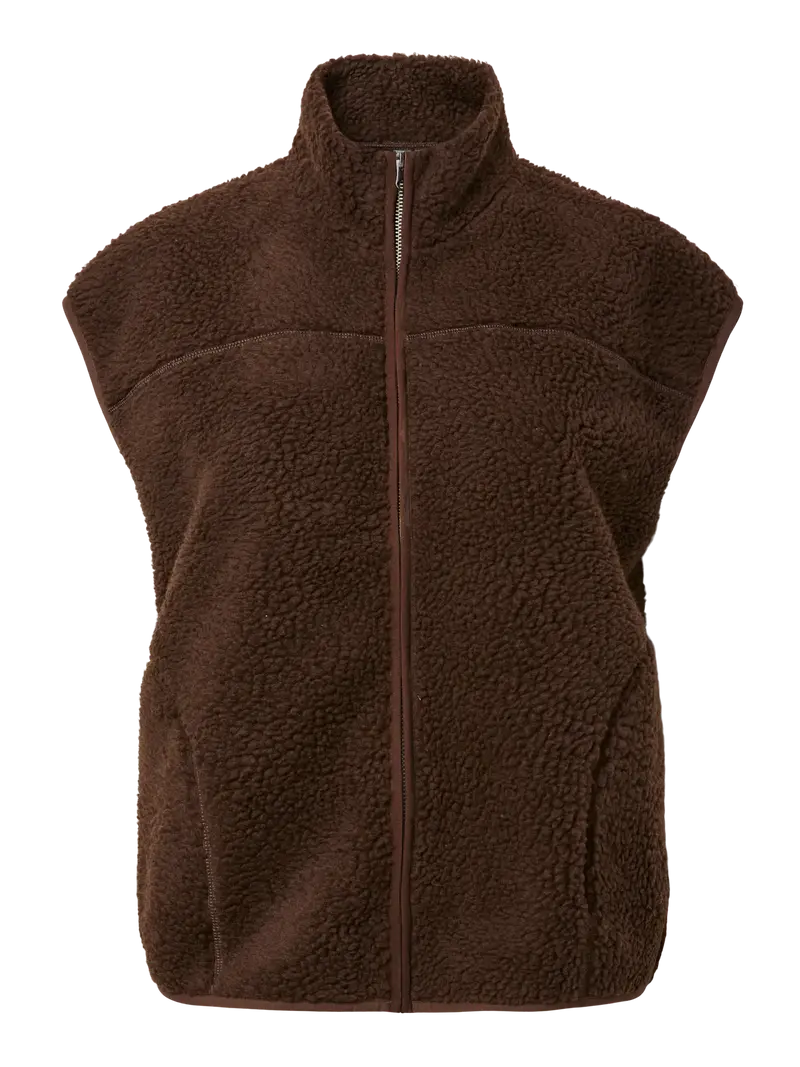 Sadia Teddy vest Gilet hot fudge