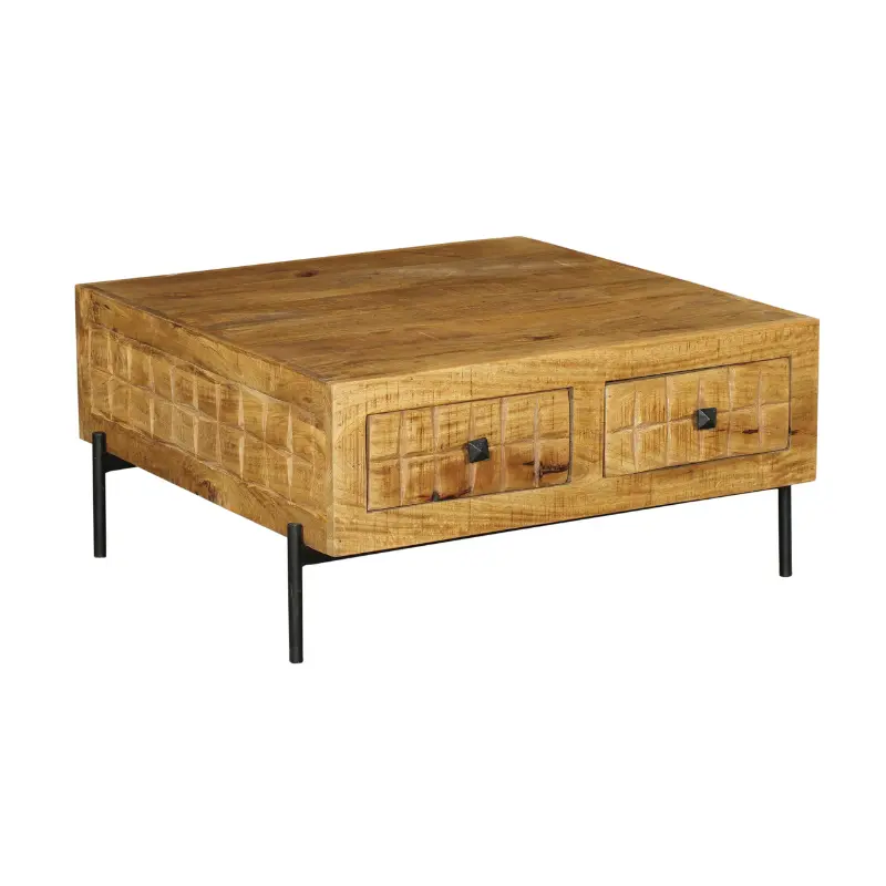 Salontafel Brandy Mangohout Vierkant 80cm Starfurn