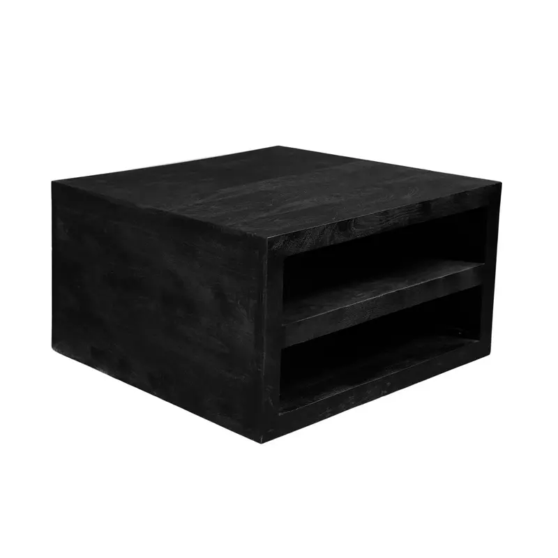 Salontafel Brussel Mangohout Zwart 80cm Starfurn
