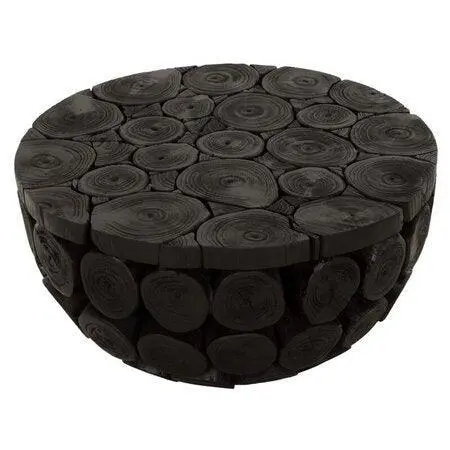 Salontafel Cone Teakhout Zwart Laag MUST Living