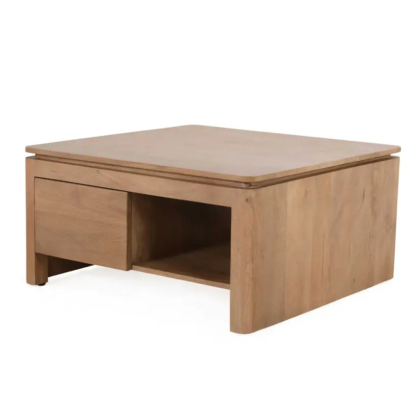 Salontafel Dallas Mangohout Naturel Vierkant 80cm Starfurn