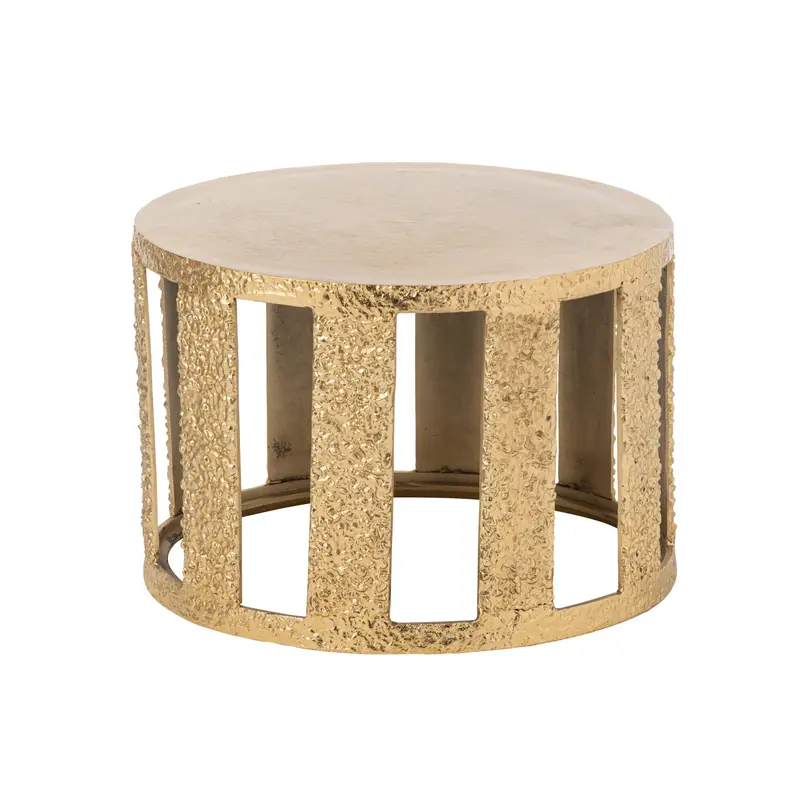 Salontafel Gestreept Aluminium Goud J-Line