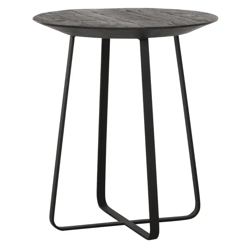 Salontafel Highlight Neptunes Teakhout Zwart Ø40cm DTP Home