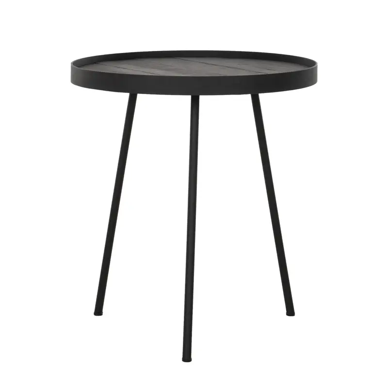 Salontafel Highlight Saturnus Teakhout Zwart Ø40cm DTP Home