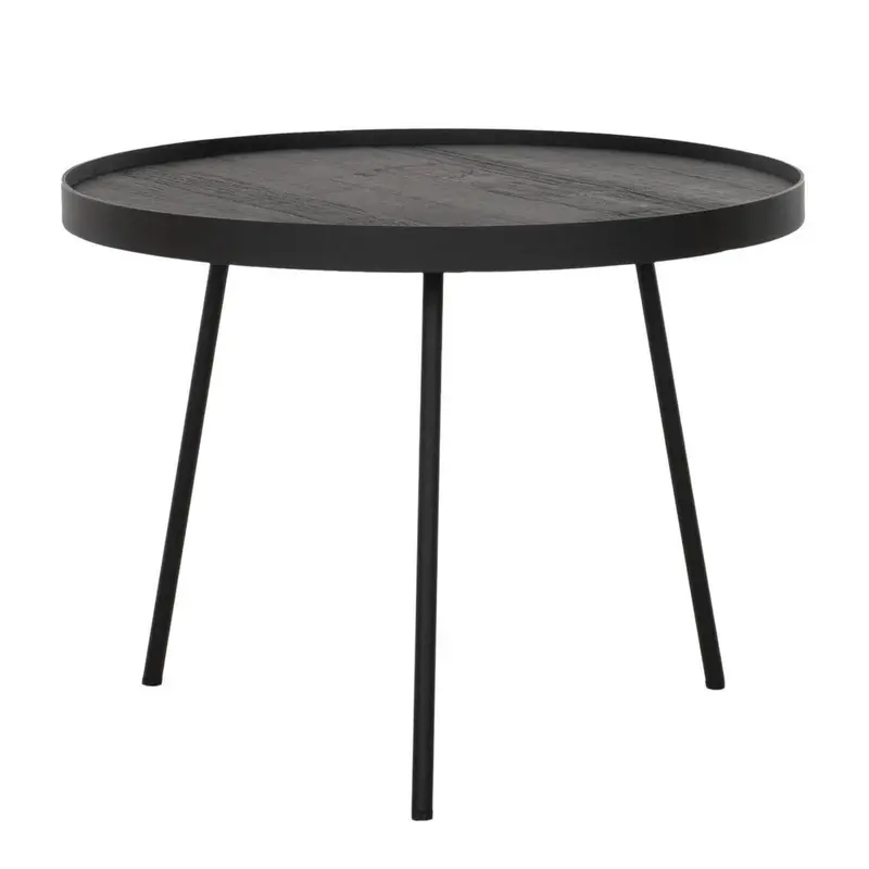 Salontafel Highlight Saturnus Teakhout Zwart Ø50cm DTP Home