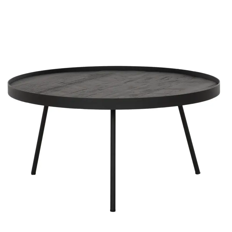 Salontafel Highlight Saturnus Teakhout Zwart Ø60cm DTP Home