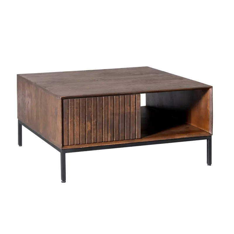 Salontafel Madison Mangohout Bruin Vierkant 80cm Starfurn