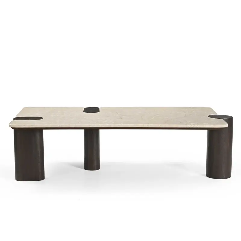 Salontafel Maeve Mangohout Marmer Bruin 128cm Starfurn