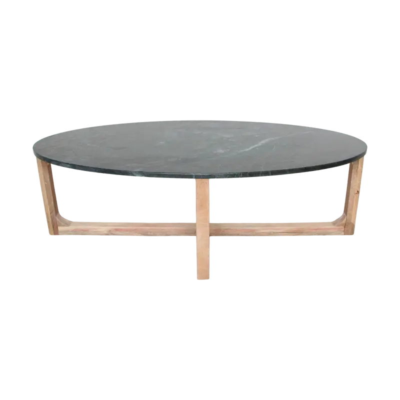 Salontafel Marmer Ovaal Groen Raw Materials