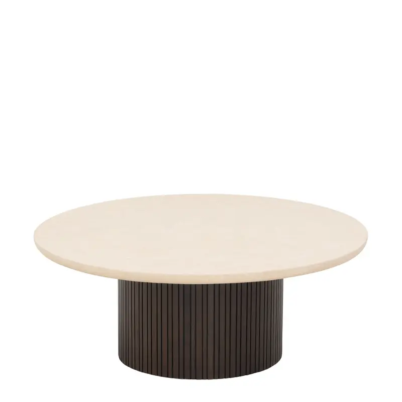 Salontafel Maroon Mahonie Mortex Bruin Rond 90cm DTP Home