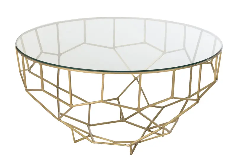 Salontafel Moza Metaal/Glas Goud J-Line