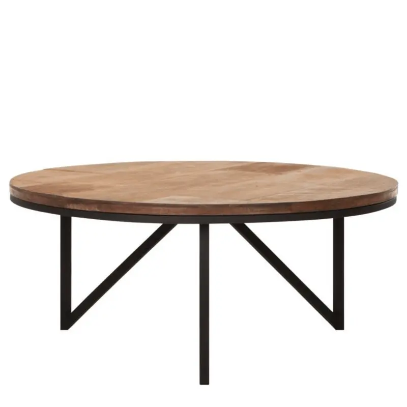 Salontafel Odeon Verweerd Teakhout Grijs Large Ø80cm DTP Home