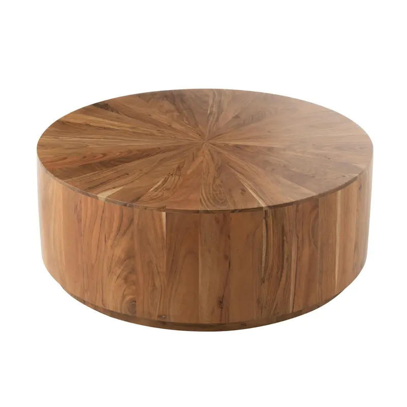 Salontafel Rond Acacia Hout/Mdf Naturel J-Line