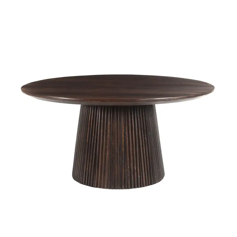 Salontafel Salvator Mangohout Walnut Ø80cm Livingfurn