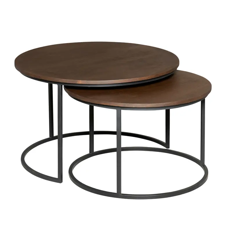 Salontafels Madison Mangohout Bruin Set van 2 Starfurn