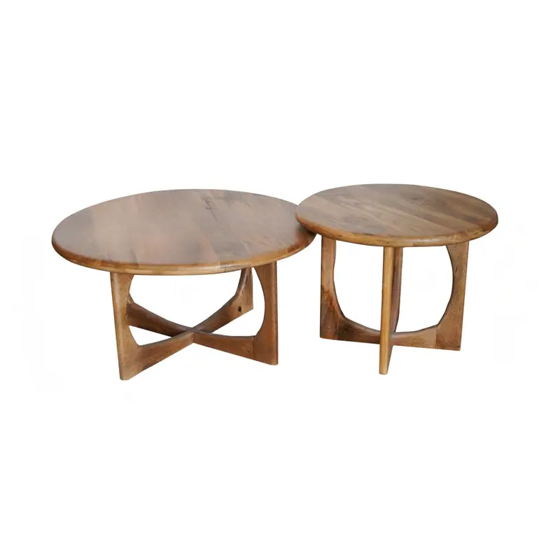 Salontafels Milou Mangohout Naturel Set van 2 Starfurn