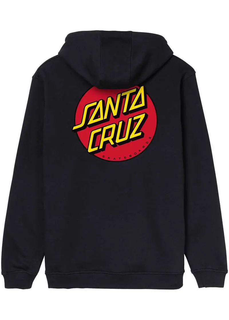 Santa Cruz Mens Classic Dot Chest Hood Black