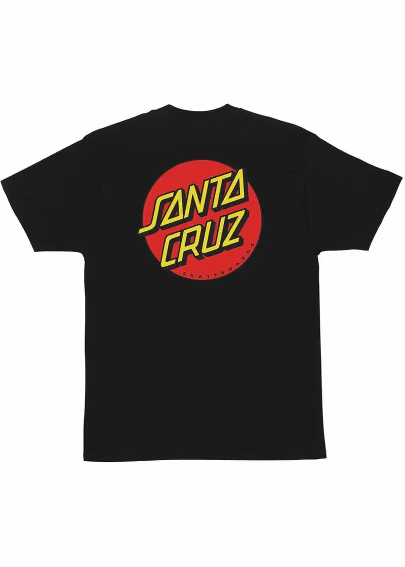 Santa Cruz Mens Classic Dot Chest T-Shirt Black