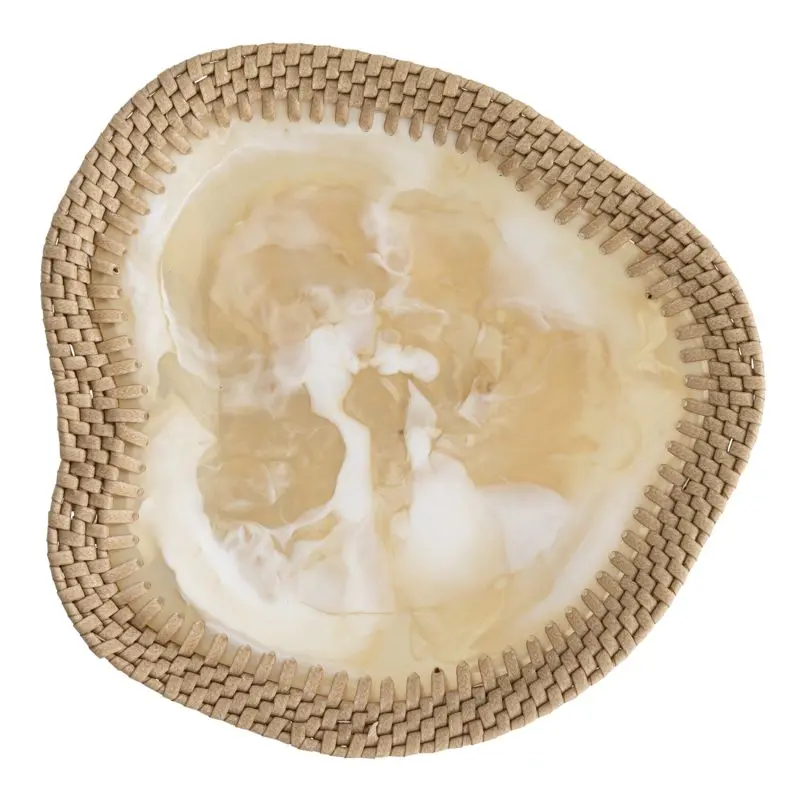 Schaal Da Vinci Organic Resin Bruin Wit MUST Living