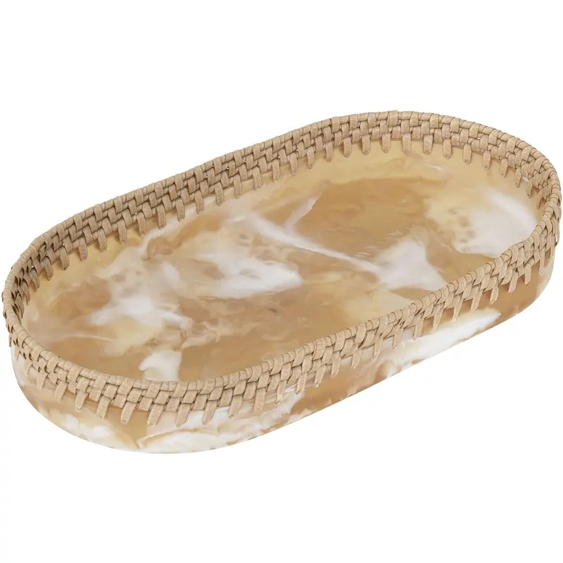 Schaal Da Vinci Ovaal Resin Naturel MUST Living