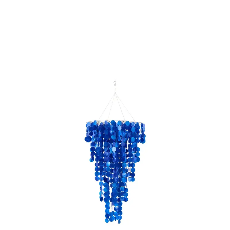 Schelpenhanger Capiz Blauw Small Ø60cm x H100cm J-Line