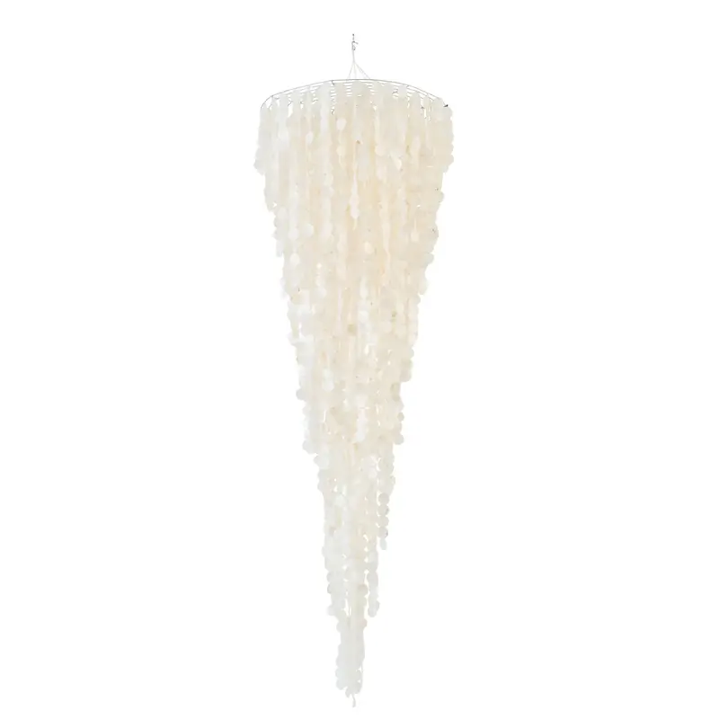 Schelpenhanger Capiz Wit Large Ø80cm x H250cm J-Line