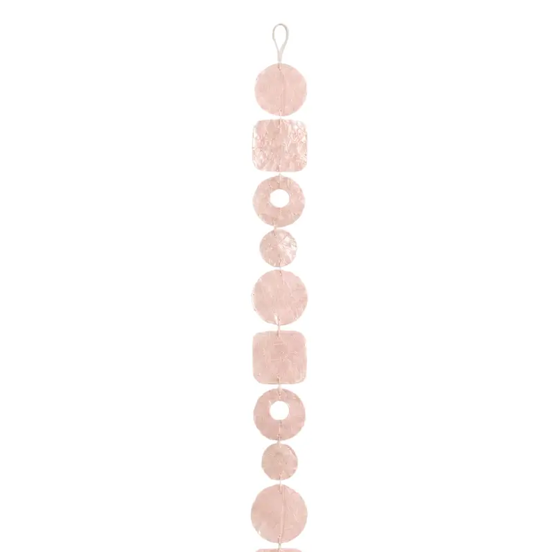 Schelpenslinger Capiz Freestyle roze 5x5x180cm