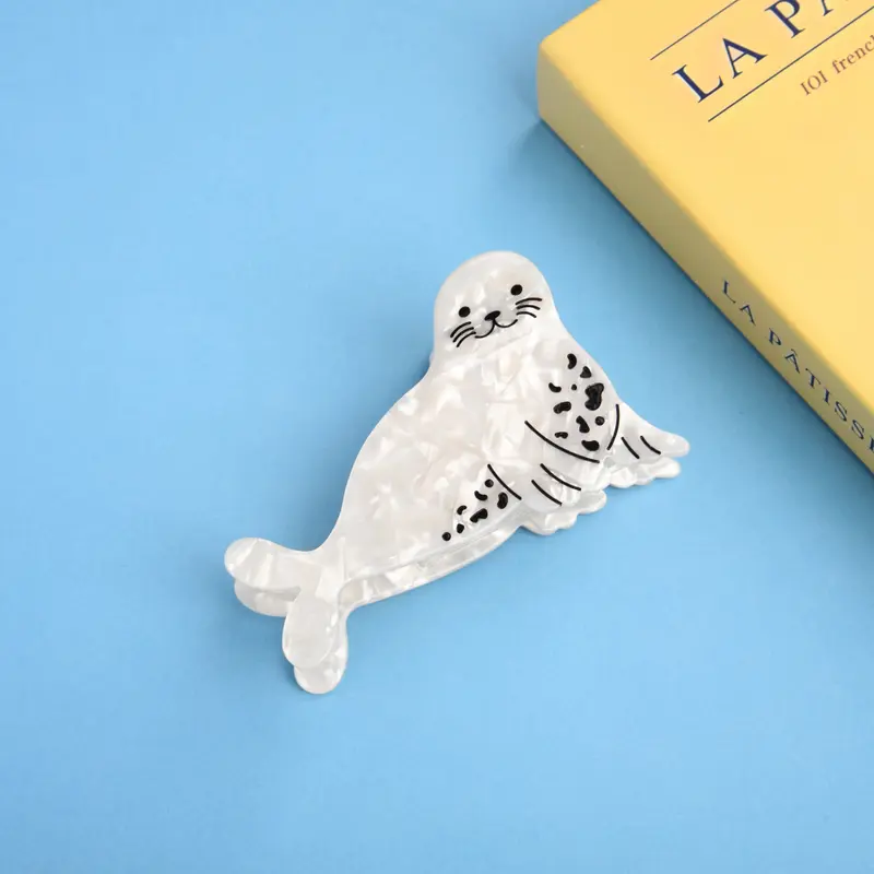 Sea Lion Acrylic Hair Claw Clip