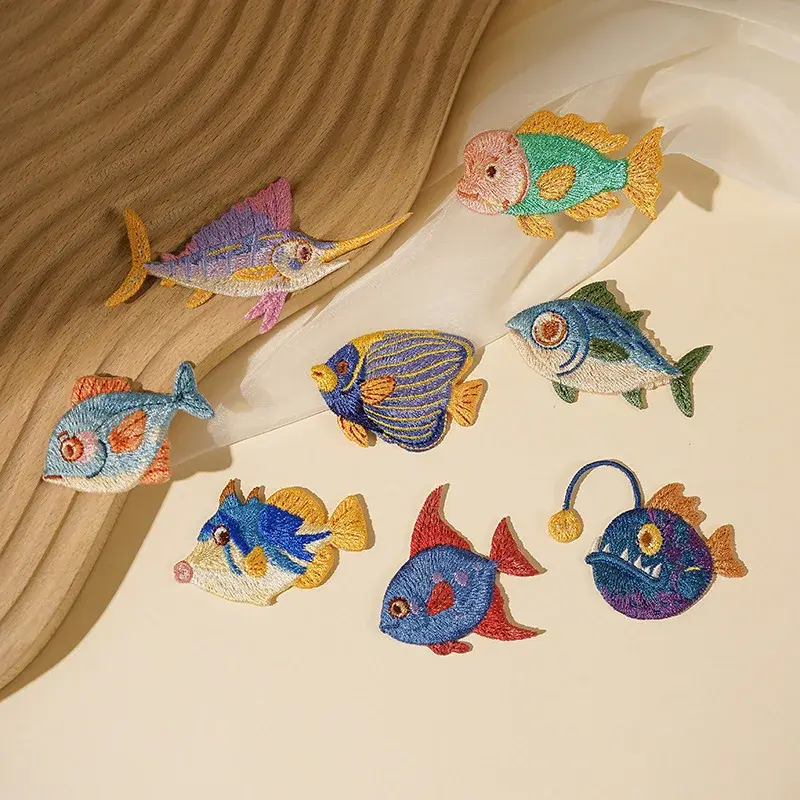 Sealife Embroidered Iron-On Patch