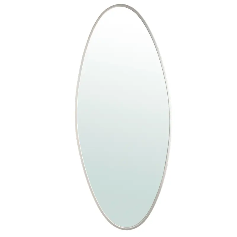 Serine White Steel Oval Mirror Large 78x3,5x180cm PTMD