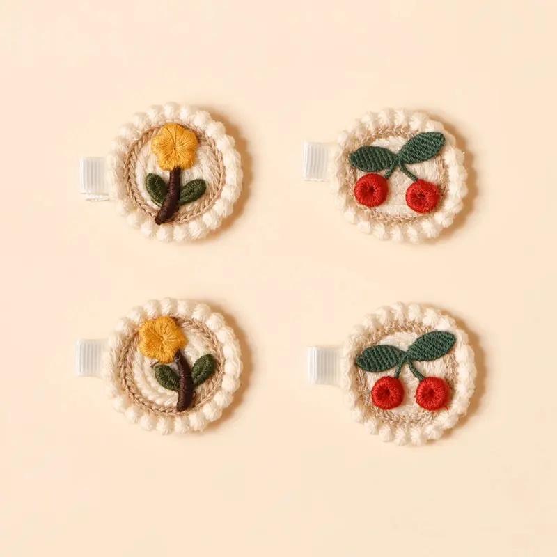 Set of 2 Cottagecore Button Hair Clips