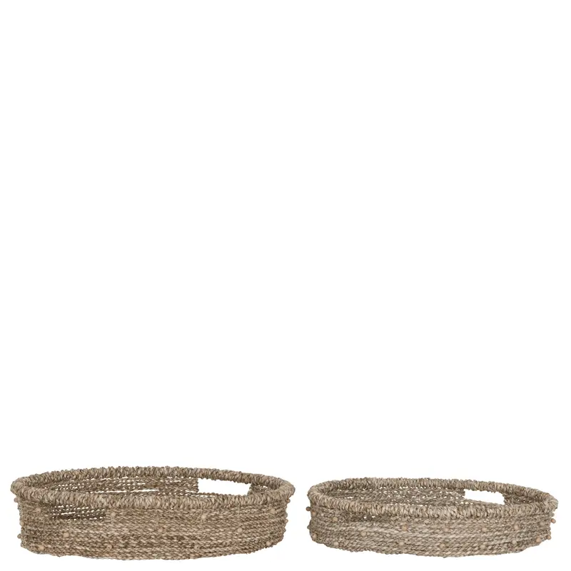 Set van 2 Dienbladen Lagos Zeegras Naturel MUST Living