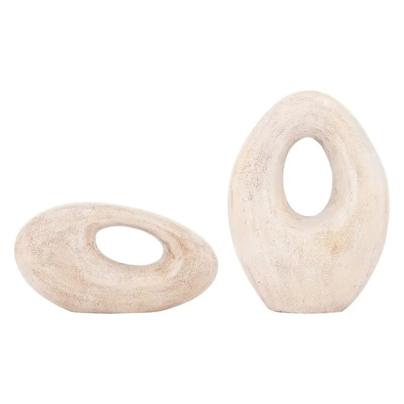 Set van 2 Haidin Beelden Beige Organisch PTMD