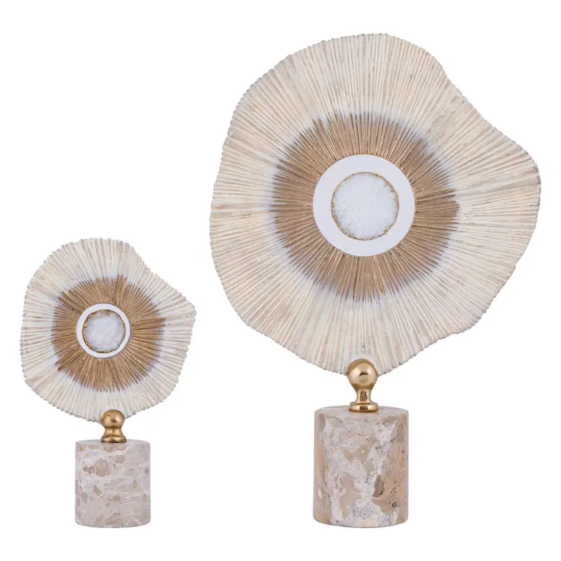 Set van 2 Rella Beelden Beige Marmer PTMD
