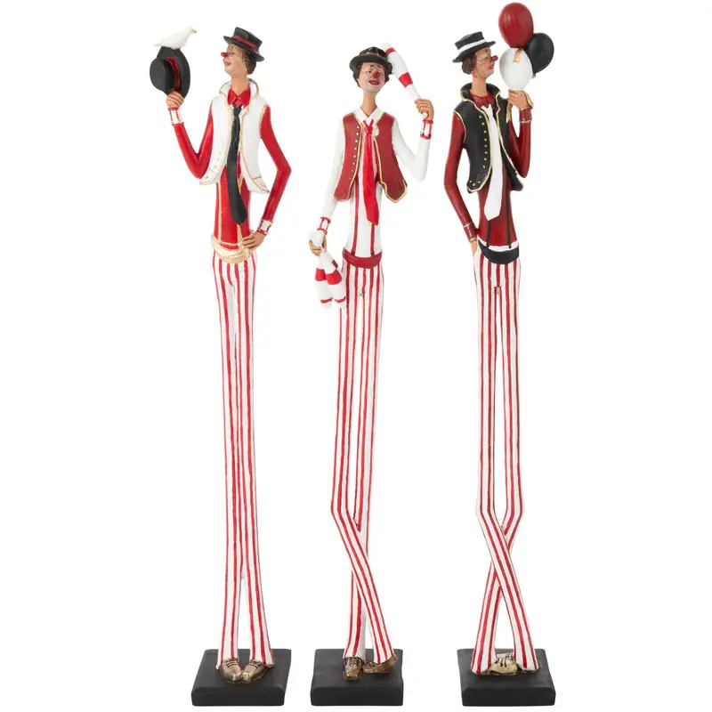 Set Van 3 Clowns Giant Polyresin Meerkleurig Large J-Line