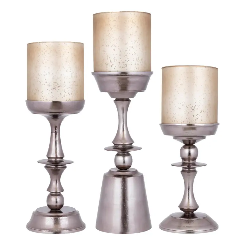 Set van 3 Eliviana Windlichten Messing PTMD