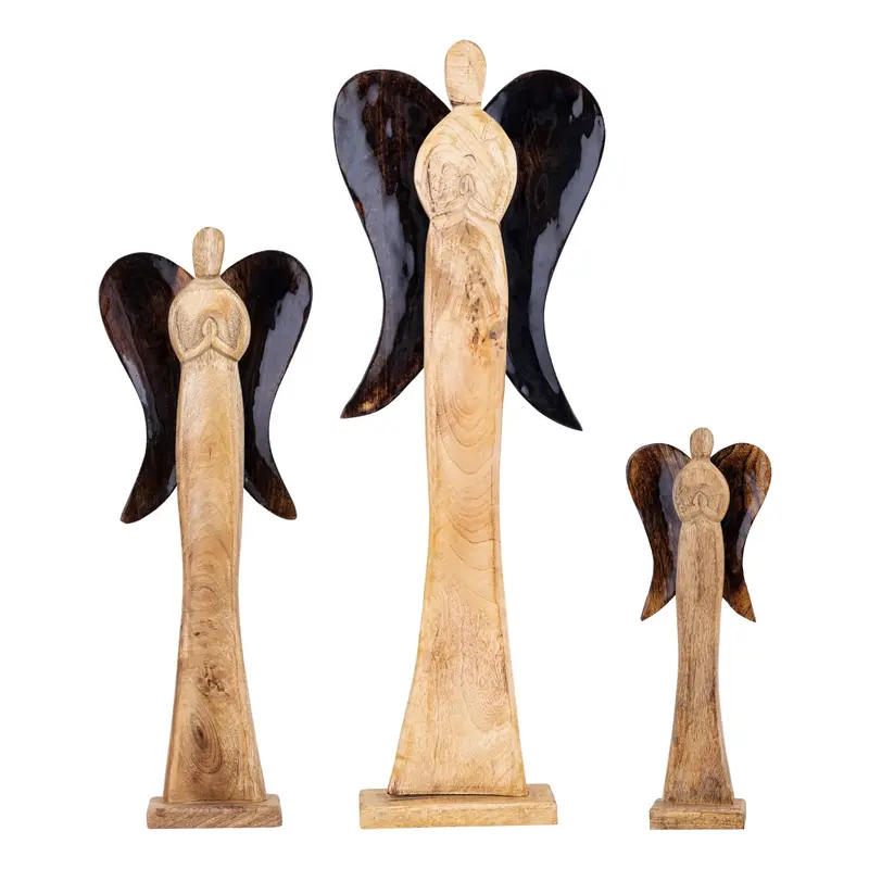 Set van 3 Maebha Engelen Hout PTMD