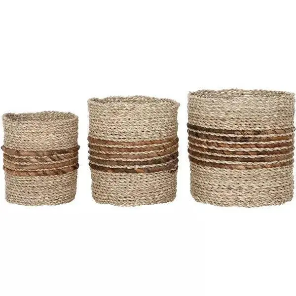 Set van 3 Manden Carvoeiro Zeegras Naturel MUST Living