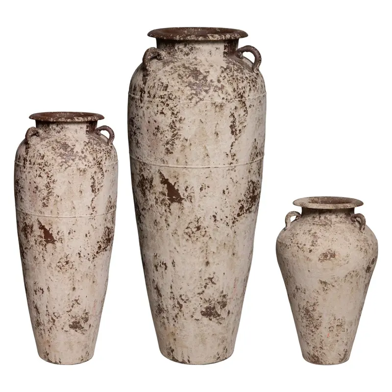 Set van 3 Robena Potten Crème Antiek Vintage PTMD