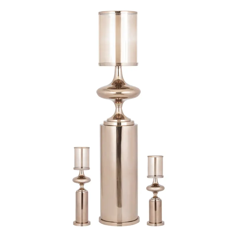 Set van 3 Rodire Windlichten RVS Brons PTMD