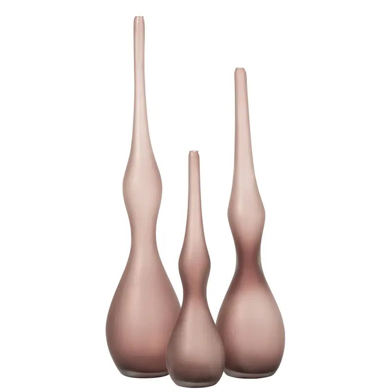 Set van 3 Vazen Glas Bordeauxrood J-Line