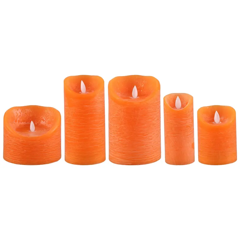 Set van 5 LED Kaarsen Rustic Orange PTMD