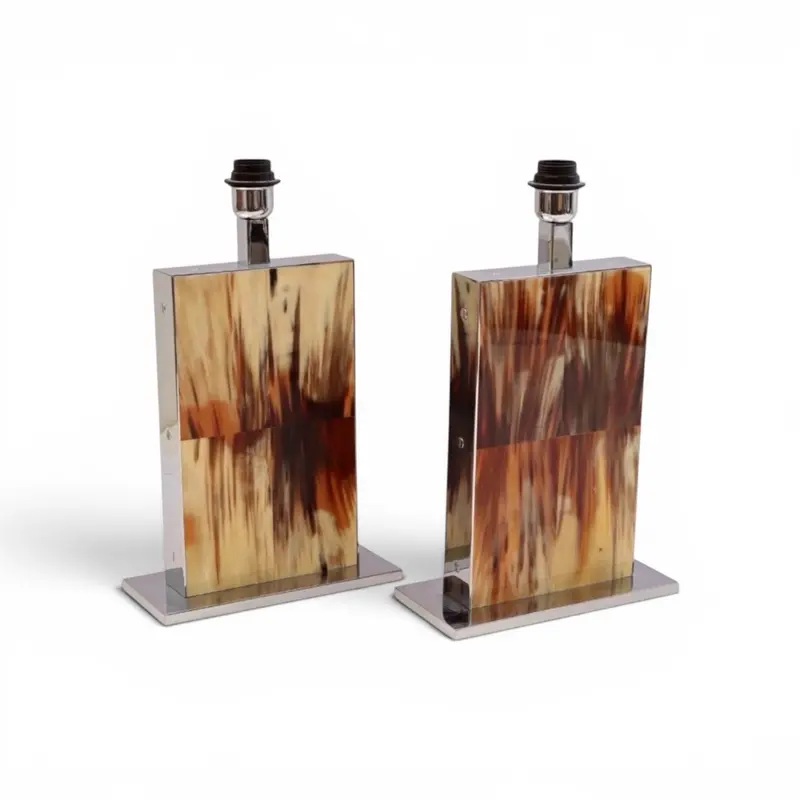 Set van twee exclusieve Florian 1203 tafellampen van Arcahorn, ontworpen door Filippo Dini