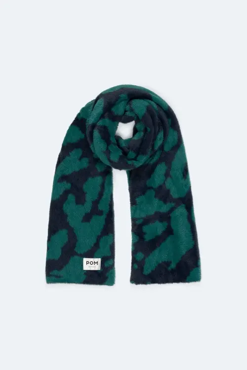 Shawl Lou Animal Teal