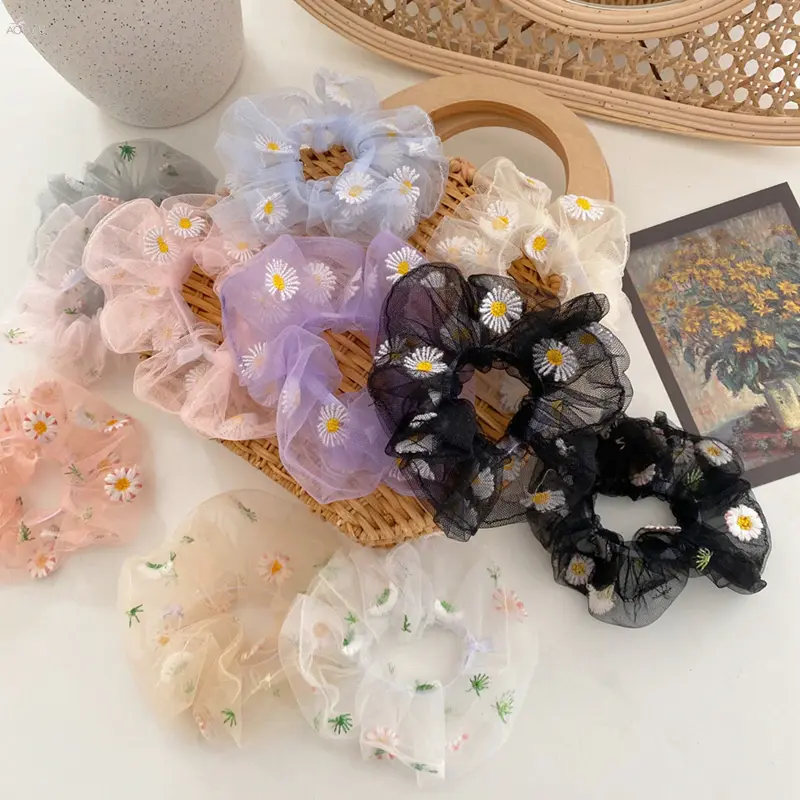 Sheer Daisy Scrunchie (11 Colours)