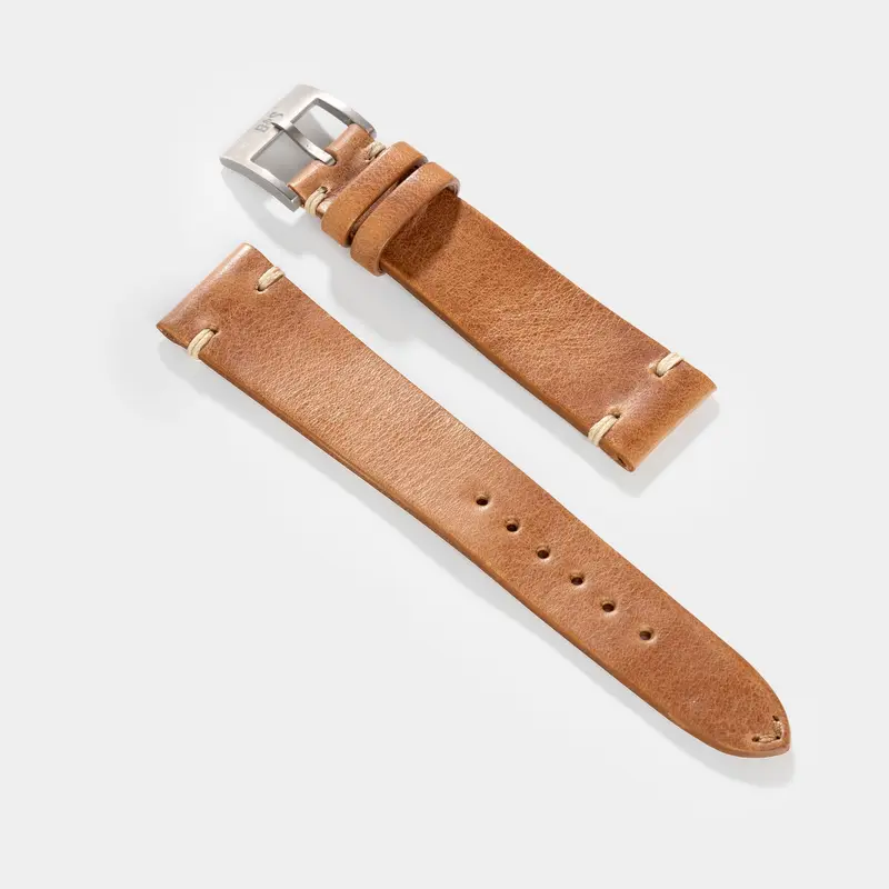 Siena Cognac Brown Leather Watch Strap - Jubilee Edition