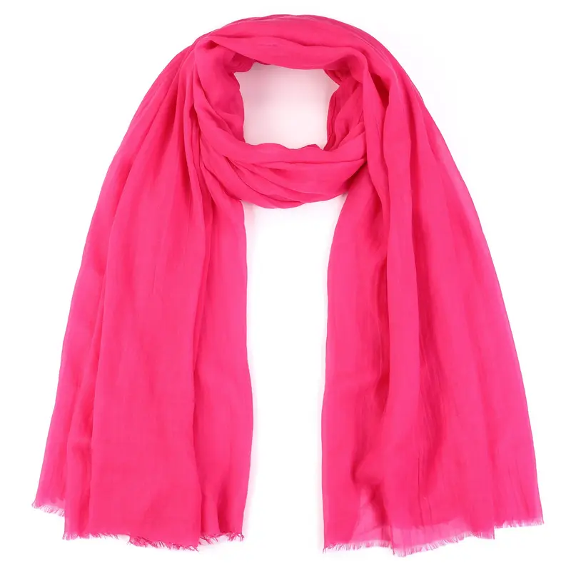 Sjaal Zacht Effen fuchsia 180x100cm