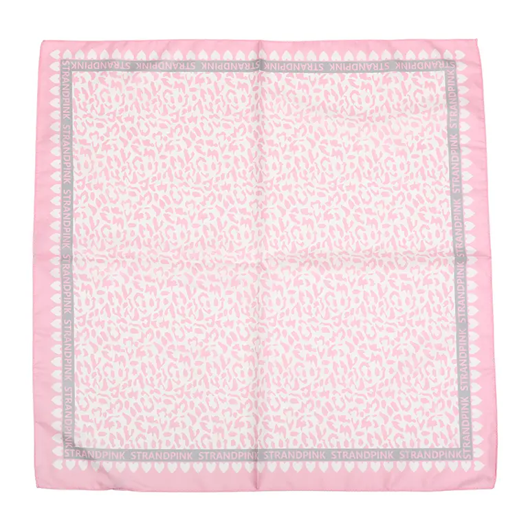 Sjaaltje Luipaard vierkant roze 70x70cm