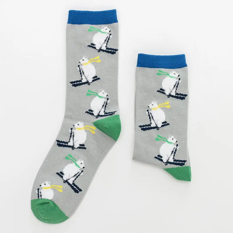 Skiing Polar Bear Crew Socks